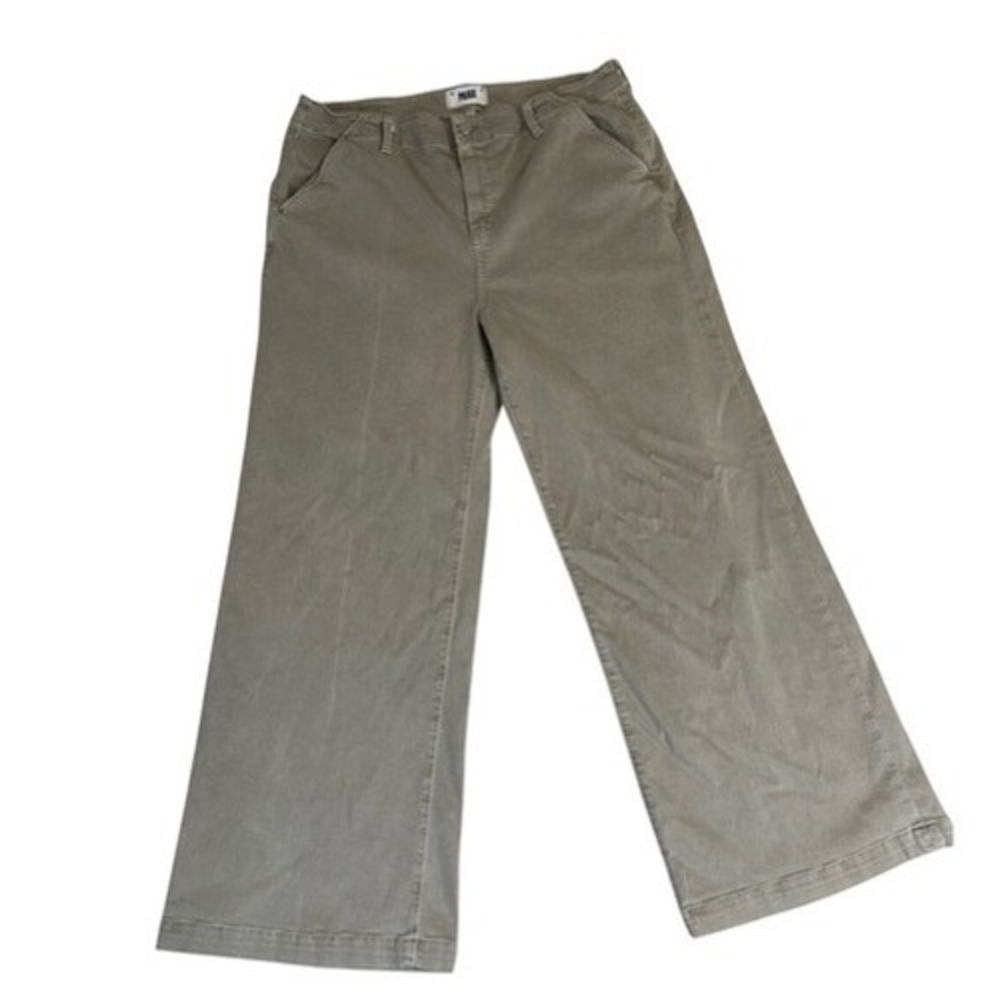 Paige Carly Wide Leg Ankle Jeans‎ Vintage Moss Taupe Size 33 *No Drawstring